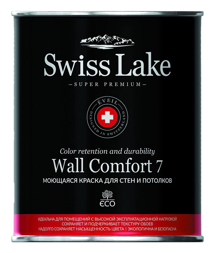 Краска Swiss Lake Wall Comfort 7 с шелковистым эффектом Arctic Ice SL-0023 2.7 л